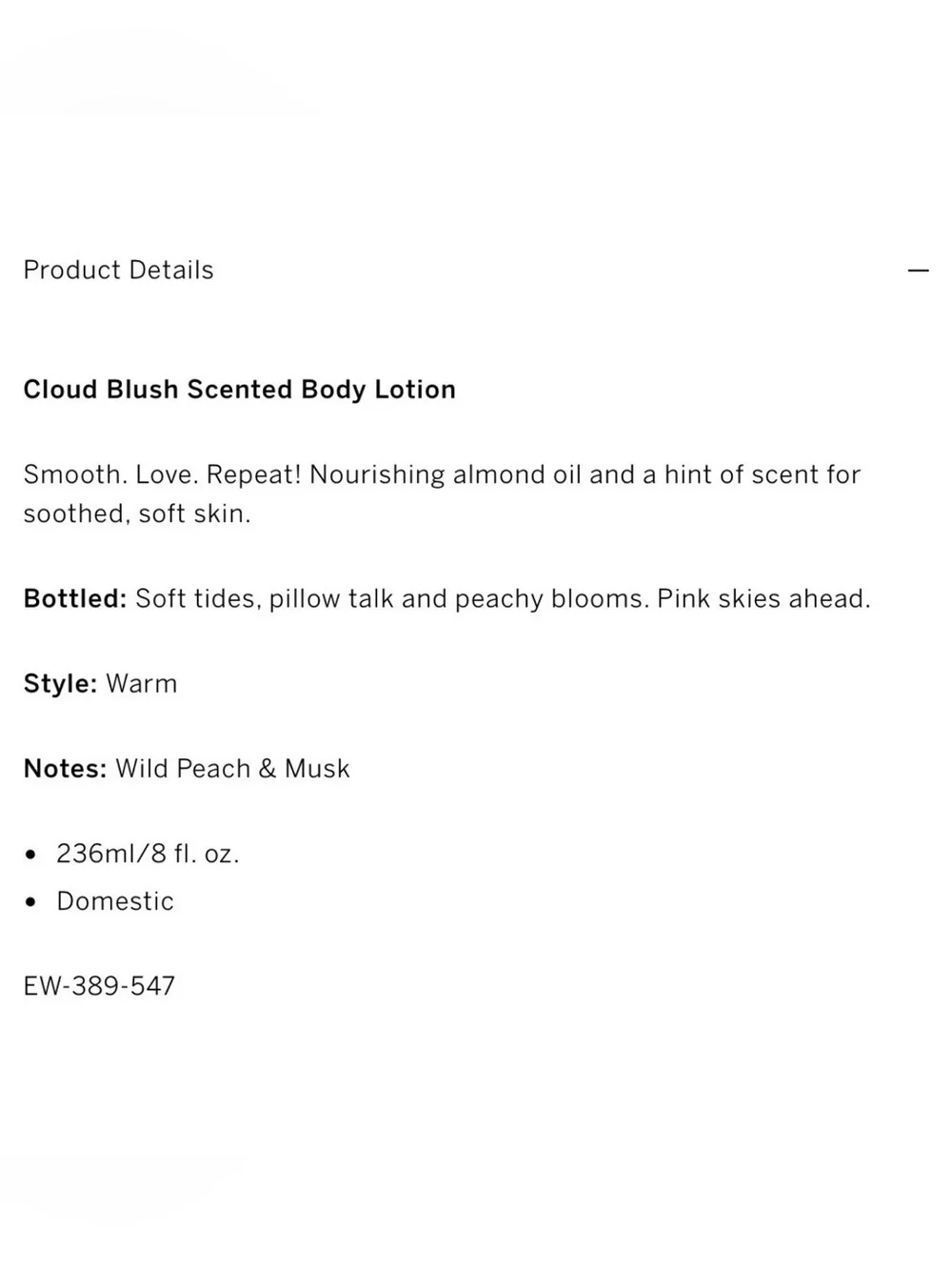 Victoria's Secret PINK Cloud Blush Body Lotion ~ 8 fl.oz.